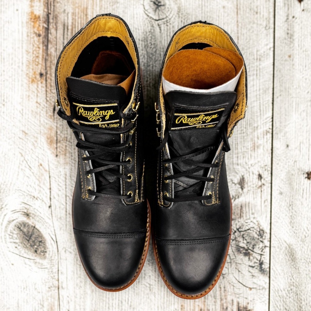 Wolverine 1000 Mile Rawlings Boots Mens‎ 11 Black Gold Glove Leather W08012 NEW - Picture 5 of 16